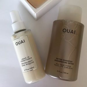 OUAI Set Leave in conditioner and Detox shampoo
